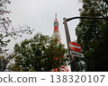 Tokyo Tower and road signs 138320107