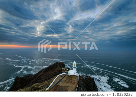 Blue Hour at Cape Chikyu, Muroran, Hokkaido: The silence before dawn and the light of the lighthouse. Blue Hour at Cape Chikyu, Muroran, Hokkaido: The silence before dawn and the light of the lighthouse. 138320222