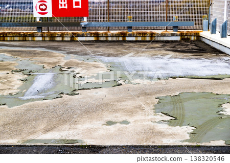 Rooftop parking lot floor painting and renovation work Rooftop parking lot floor painting and renovation work 138320546