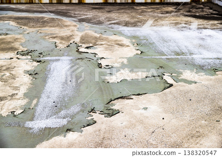 Rooftop parking lot floor painting and renovation work 138320547