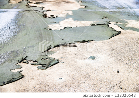 Rooftop parking lot floor painting and renovation work 138320548