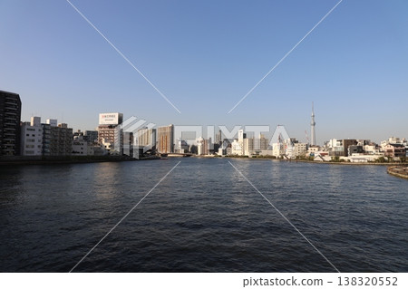 Tokyo Skytree as seen from Kiyosubashi Bridge (Chuo Ward and Koto Ward, Tokyo) Tokyo Skytree as seen from Kiyosubashi Bridge (Chuo Ward and Koto Ward, Tokyo) 138320552