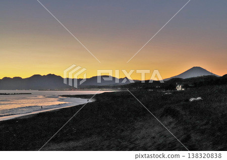 湘南平塚的傍晚海景 湘南平塚的傍晚海景 138320838