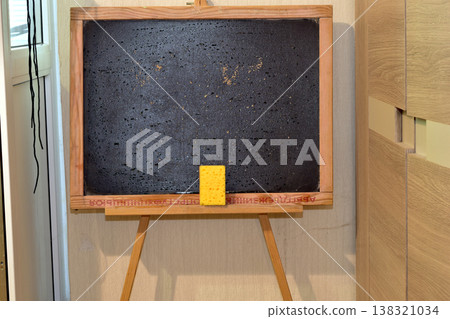 Home school chalkboard for schoolchildren. 138321034