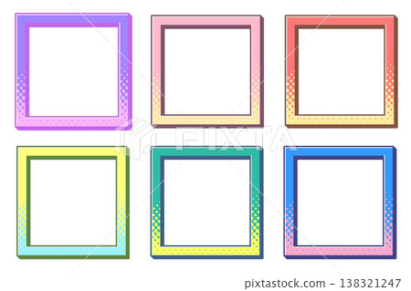 美式漫畫風格的轉場畫框 | 畫框內部是透明的 138321247