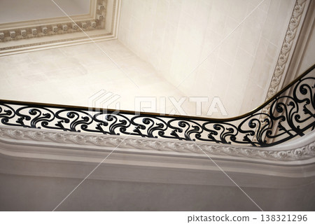 Stairwell of a French private mansion 138321296