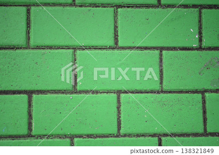 Rainbow-colored tiles (green) 138321849