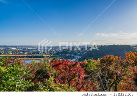 靜岡縣濱松市的秋葉與城市景觀 靜岡縣濱松市的秋葉與城市景觀 138322103