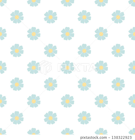 Seamless Pattern of Vibrant Light Blue Spring Flower, Artistic Floral Illustration for Textile, Fashion Apparel and Dark Botanical Wallpaper Seamless Pattern of Vibrant Light Blue Spring Flower, Artistic Floral Illustration for Textile, Fashion Apparel and Dark Botanical Wallpaper 138322923