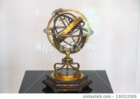 Antique Golden Brass Armillary Sphere 138322926
