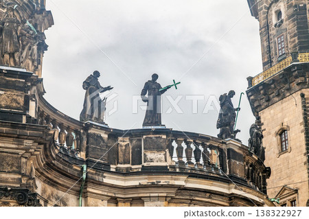 Statues of Saints on Dresden Cathedral Balustrade Statues of Saints on Dresden Cathedral Balustrade 138322927