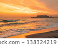 The sunset over the sea and Enoshima Island 138324219