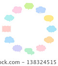 Various speech bubble circular frames 138324515
