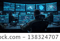Military Personnel Monitor Advanced Data and Strategic Operations 138324707