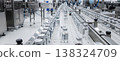Automated pharmaceutical production line with medical vials and ampoules on 138324709