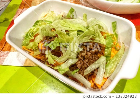 Delicious taco rice Delicious taco rice 138324928