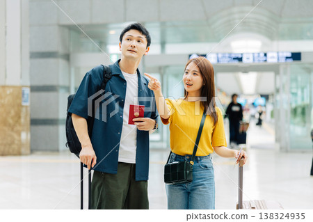A couple holding passports at the airport. (Photo courtesy of Kansai International Airport (KIX)) A couple holding passports at the airport. (Photo courtesy of Kansai International Airport (KIX)) 138324935