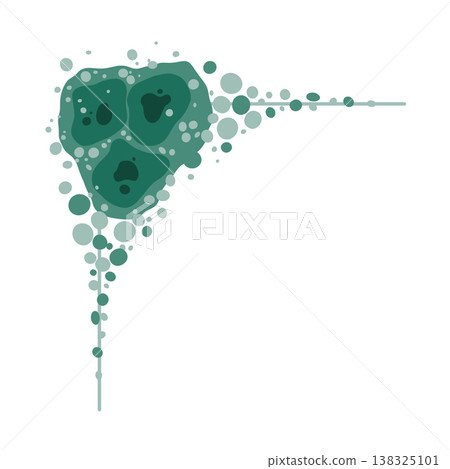 Green mold frame and mildew growth pattern in damp building. Fungal spores vector illustration. Green mold frame and mildew growth pattern in damp building. Fungal spores vector illustration. 138325101