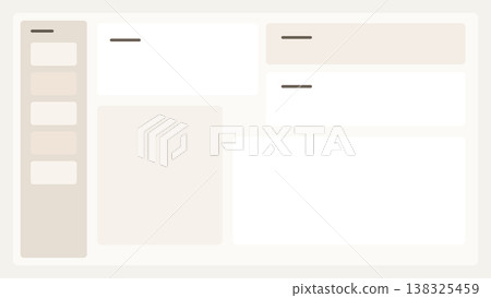 Sidebar layout with navigation and content panels, gallery rail composition, and refined premium interface background for products Sidebar layout with navigation and content panels, gallery rail composition, and refined premium interface background for products 138325459