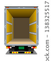 Rear panel of truck 138325517