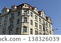 Building in Prague with classic architecture and clear blue sky at midday 138326039