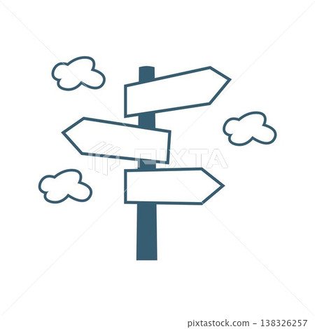 Signpost direction icon design 138326257
