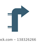 Signpost direction icon design 138326266