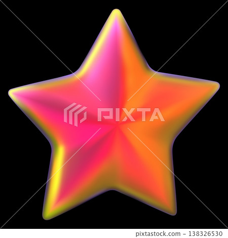 Iridescent star realistic 3D vector design, cyber red orange space galaxy emoji, sparkle element, rating achievement Iridescent star realistic 3D vector design, cyber red orange space galaxy emoji, sparkle element, rating achievement 138326530