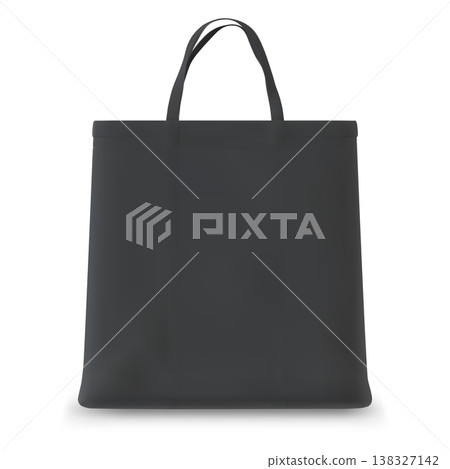 Tote bag mockup, realistic black fabric shopping bag, blank canvas hanging bag with handles, corporate identity item Tote bag mockup, realistic black fabric shopping bag, blank canvas hanging bag with handles, corporate identity item 138327142