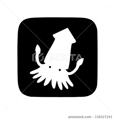 Squid (monochrome icon) 138327241