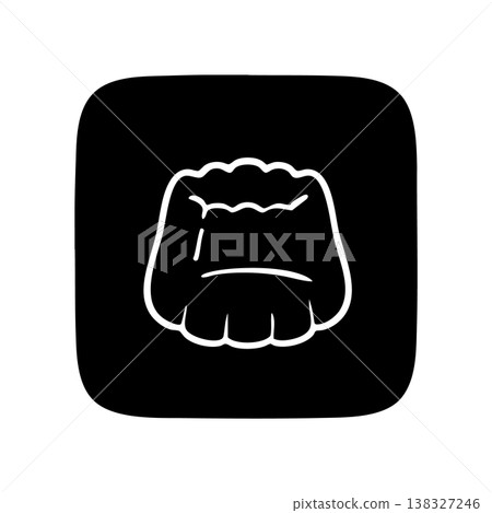明膠果凍單色圖標 明膠果凍單色圖標 138327246
