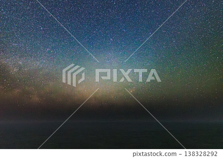 The starry sky and the fence create a beautiful night at Namida Cape. 138328292