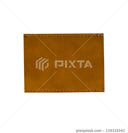 Leather itiqet from jeans on an isolated background Leather itiqet from jeans on an isolated background 138328342