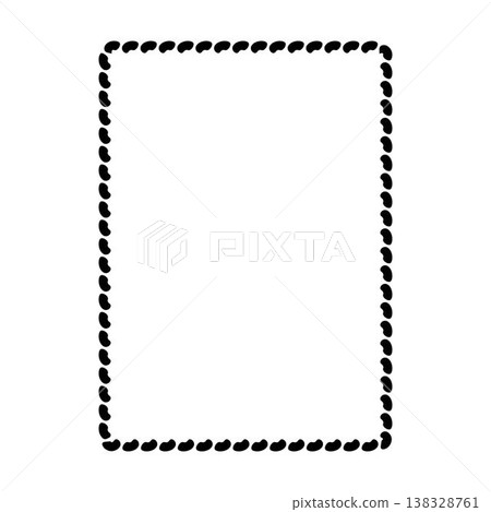 Cross Shape Dotted Rounded Square Border Frame Decorative Vector Illustration Cross Shape Dotted Rounded Square Border Frame Decorative Vector Illustration 138328761