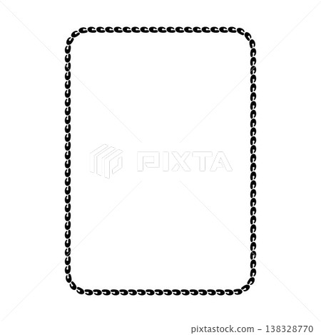 Double Dotted Rounded Square Border Frame Decorative Vector Illustration Double Dotted Rounded Square Border Frame Decorative Vector Illustration 138328770
