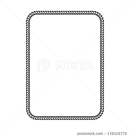 Thin Chain Rounded Square Border Frame Linked Pattern Vector Illustration Thin Chain Rounded Square Border Frame Linked Pattern Vector Illustration 138328778