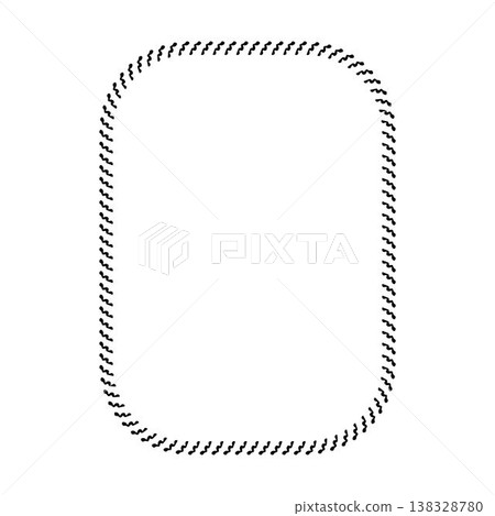 Dash Dotted Rounded Square Border Frame Line...-插圖素材 [138328780] - PIXTA圖庫