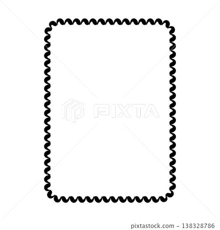 Zigzag Dotted Rounded Square Border Frame Vector 138328786