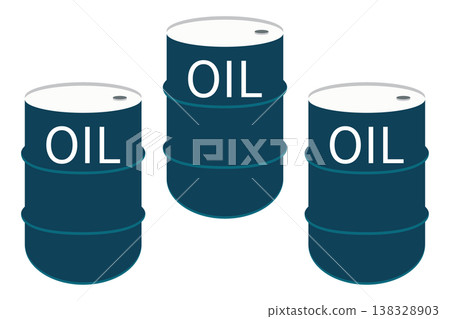 An illustration depicting an energy resource, showing a drum of crude oil and an oil leak. An illustration depicting an energy resource, showing a drum of crude oil and an oil leak. 138328903