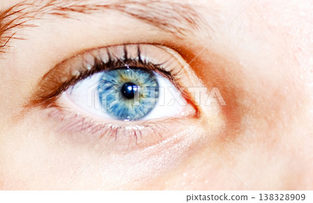 A blue eye image in close up with zoom effect A blue eye image in close up with zoom effect 138328909