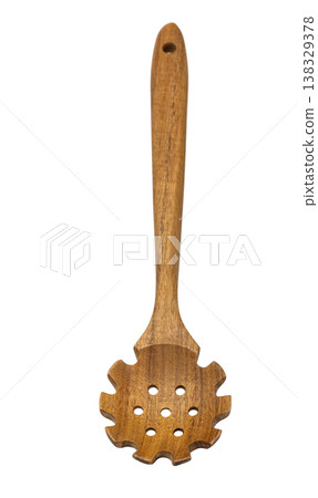 wooden kitchen spoons isolated on a white background wooden kitchen spoons isolated on a white background 138329378