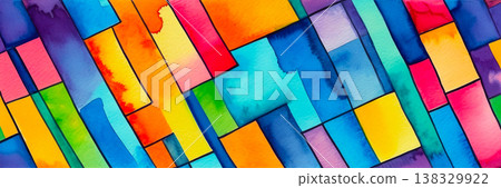 Bright multicolor background with colorful abstract pattern Bright multicolor background with colorful abstract pattern 138329922