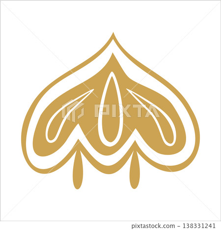 Turkish traditional ornament symbol golden. Hand drawn vector illustration isolated set. For fashion ware design magazines, oriental coffee houses and dishware, holidays postcards banners clip arts. Turkish traditional ornament symbol golden. Hand drawn vector illustration isolated set. For fashion ware design magazines, oriental coffee houses and dishware, holidays postcards banners clip arts. 138331241