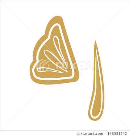 Turkish traditional ornament element golden. Hand drawn vector illustration isolated set. For fashion ware design magazines, oriental coffee houses and dishware, holidays postcards banners clip arts. Turkish traditional ornament element golden. Hand drawn vector illustration isolated set. For fashion ware design magazines, oriental coffee houses and dishware, holidays postcards banners clip arts. 138331242