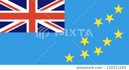 National flag of Tuvalu illustration. National flag of Tuvalu illustration. 138331269