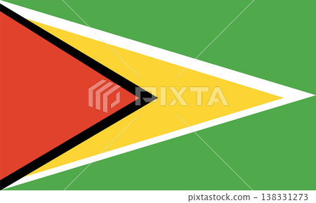 The Rectangular flag of Guyana. The Rectangular flag of Guyana. 138331273