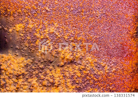 heavily rusted metal 138331574
