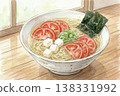 Tomato and cheese salt ramen 138331992
