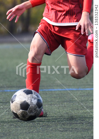 Soccer player to dribble 138332342