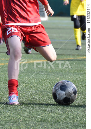 Soccer player to dribble 138332344